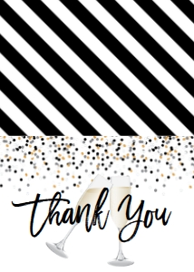 NYE Pop Fizz Clink Thank You Card: NYE Pop Fizz Clink Invitation