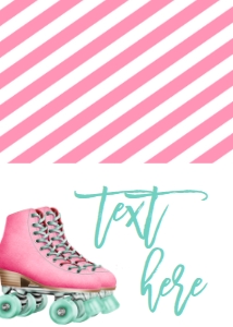 Birthday Skate Pink Aqua Eight Food Tent: Birthday Skate Pink Aqua Eight