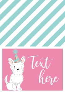 Birthday Dog Dexie Pawty Pink Food Tent: Birthday Dog Dexie Pawty Pink