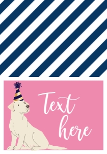 Birthday Dog Lab Pink Food Tent: Birthday Dog Lab Pink
