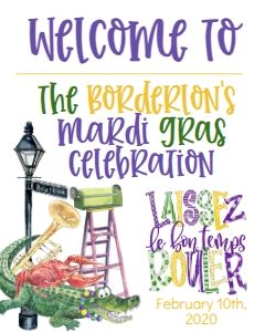 Mardi Gras Bourbon Street Good times Laissez Welcome Sign 8x10: Mardi Gras Bourbon Street Good times Laissez
