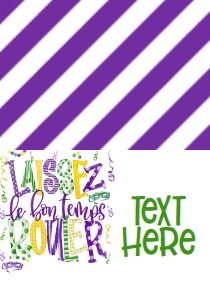 Mardi Gras Laissez Birthday Food Tent: Mardi Gras Laissez Birthday Invite