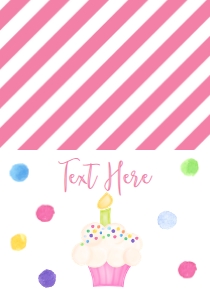 Birthday Cupcake One is Sweet Pink Food Tent: Birthday Cupcake One is Sweet Pink
