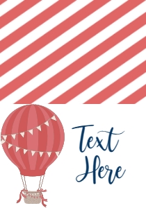 Birthday Hot Air Balloon Red Navy Food Tent: Birthday Hot Air Balloon Red Navy