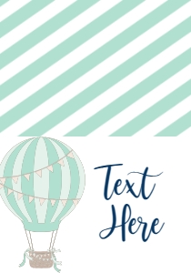 Birthday Hot Air Balloon Aqua Navy Food Tent: Birthday Hot Air Balloon Aqua Navy