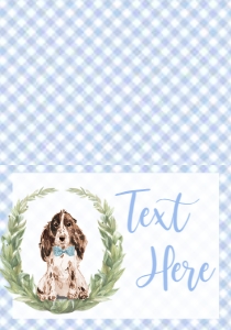 Birthday Dog Blue Springer Spaniel WC Food Tent: Birthday Dog Blue Springer Spaniel WC
