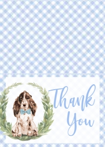 Birthday Dog Blue Springer Spaniel WC Thank You: Birthday Dog Blue Springer Spaniel WC