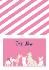 Birthday Multi Dog Pink Food Tent: Birthday Multi Dog Pink