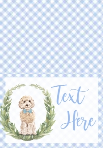 Birthday Dog Doodle Blue Food Tent: Birthday Dog Doodle Blue