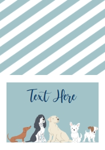 Birthday Dog Mix blue Food Tent: Birthday Dog Mix blue