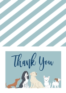 Birthday Dog Mix blue Thank You: Birthday Dog Mix blue