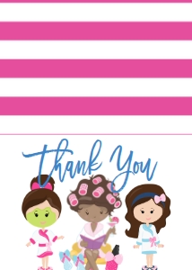 Birthday Spa Party BB Thank You Card: Birthday Spa Party BB