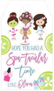 Birthday Spa Party BB Favor Tag: Birthday Spa Party BB