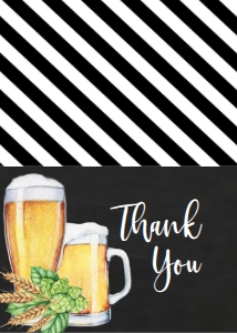 Birthday Cheers & Beers 40 Thank You Card: Birthday Cheers & Beers 40