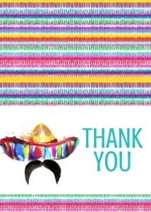 Birthday Fiesta Sombrero Thank You: Birthday Fiesta Sombrero