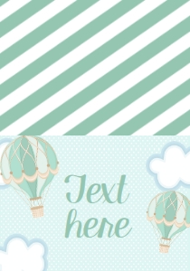 Birthday Hot Air Balloon Aqua Food Tent: Birthday Hot Air Balloon Aqua