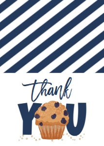 Birthday Stud Muffin 1 Thank You Card: Birthday Stud Muffin 3