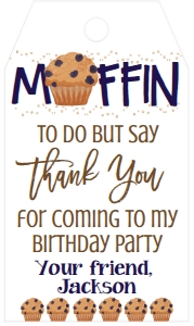 Birthday Stud Muffin 1 Favor Tag: Birthday Stud Muffin 3