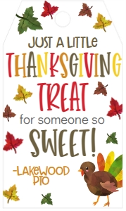 Fall Thanksgiving Treat Someone Sweet Favor Tag design preview