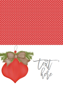 Baby Shower Christmas Burlap Red Ornament Food Tent: Baby Shower Christmas Burlap Red Ornament Invitation