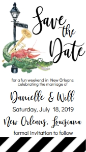 Save the Date NOLA Text Invite: Save the Date NOLA