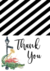 Save the Date Nola Thank You Card: Save the Date NOLA
