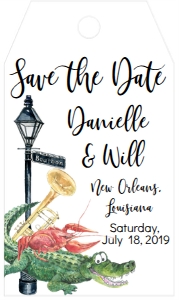 Save the Date NOLA Favor Tag: Save the Date NOLA