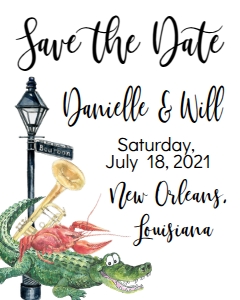 Save the Date Nola Welcome Sign 8x10: Save the Date NOLA