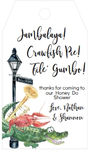 Couples Shower Nola Custom 2 Favor Tag: Couples Shower Nola Custom 2