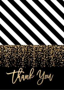 Mardi Gras Bourbon and Beads Bachelorette Thank You Card: Mardi Gras Bourbon and Beads Bachelorette