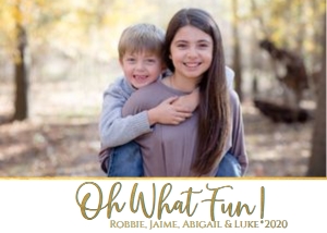 Christmas Card Oh What Fun Gold: Christmas Card Oh What Fun Gold