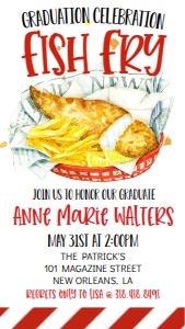 Fish Fry Graduation Text Invite: Fish Fry Graduation