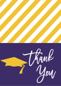 Graduation Cap Editable Background Thank You Card: Graduation Cap Editable Background 592848442