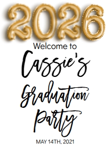 Graduation Party Foil Balloon 2026 Welcome Sign 18x24: Graduation Party Foil Balloon 2023
