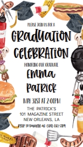 Graduation BBQ Text Invite: Graduation BBQ