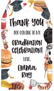 Graduation BBQ Favor Tag: Graduation BBQ