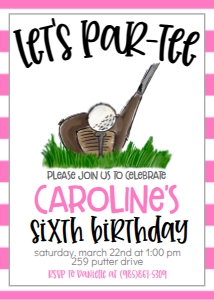 Birthday Golf Pink PT1: Birthday Golf Pink PT1