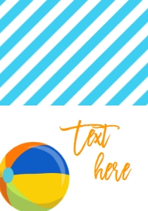Back to School Pool Party Blue Food Tent: Back to School Pool Party Blue