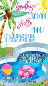 School End of Year Pool Party Invitation Text Invite: School End of Year Pool Party Invitation