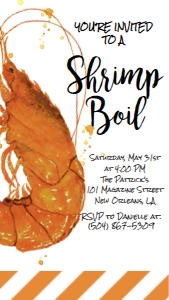 Shrimp boil Invite Text Invite: Shrimp boil Invite