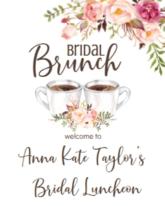 Bridal Shower Brunch Pink Floral Boho Welcome Sign 8x10: Bridal Shower Brunch Pink Floral Boho