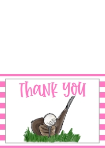 Birthday Golf Pink PT1 Thank You: Birthday Golf Pink PT1