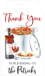 Christmas Eve Gumbo Favor Tag: Christmas Eve Gumbo Invite