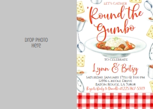 Gumbo Bowl Gather Round Photo Invite: Gumbo Bowl Gather Round