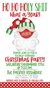 HoHoHoly **** Christmas Party Text Invite: HoHoHoly **** Christmas Party