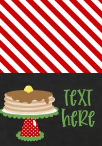 Birthday Christmas Pancakes and Pajamas Food Tent: Birthday Christmas Pancakes and Pajamas Invitation