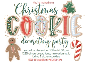 Christmas CookieDecorating Invitation DPArt: Christmas CookieDecorating Invitation DPArt