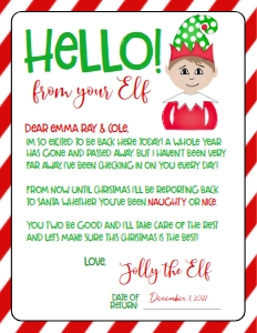 Christmas Elf Welcome letter spdart: Christmas Elf Welcome letter spdart