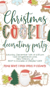 Christmas Cookie Decorating Invitation Farm Text Invite: Christmas Cookie Decorating Invitation Farm
