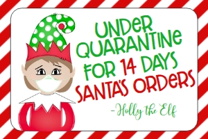 Christmas Elf Stationery Quarantine Girl design preview